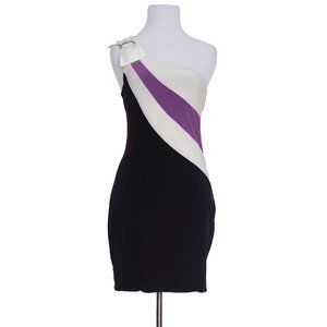 Mini One Shoulder Cocktail and Party Dress Bodycon Stretchy Small